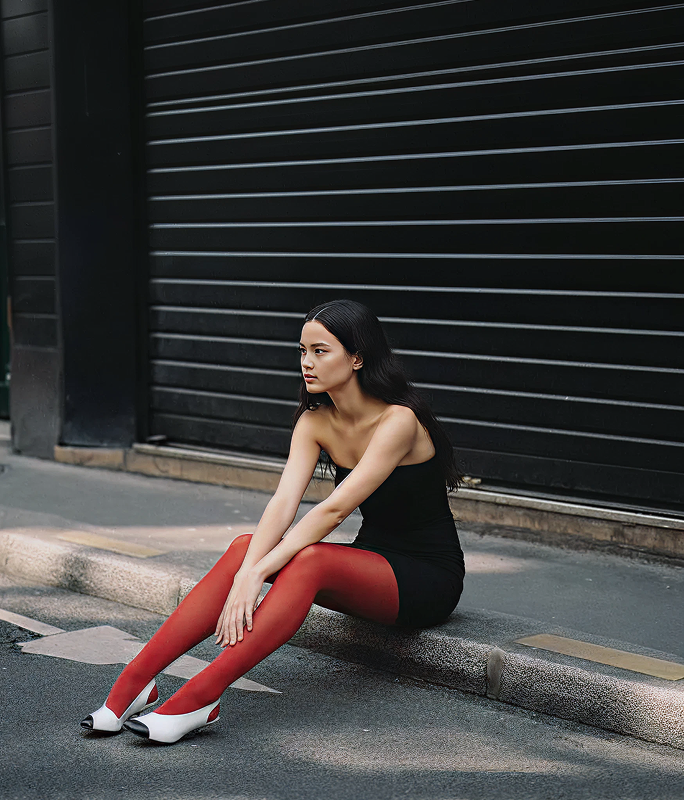 Fashion campaign photo — styled garment flat lay